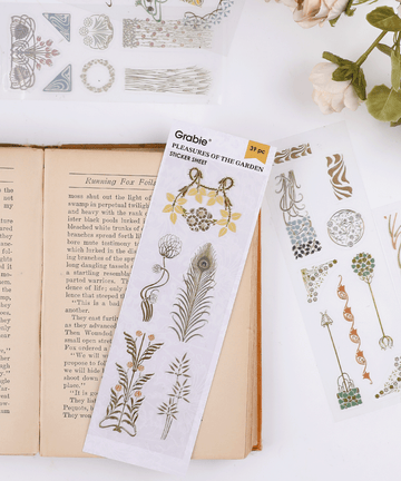 39 Pcs Pleasures Of The Garden Sticker Set